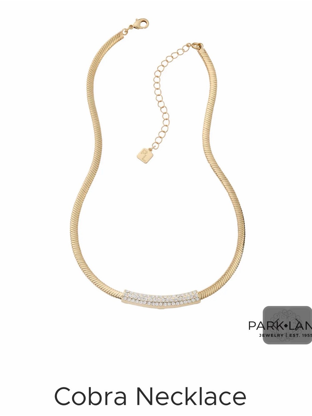Park Lane Gold Crystal-Accented Cobra Necklace